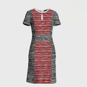 St. John Amelia Textured Knit Dress Womens Size 16 Short Sleeves